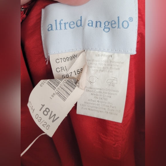 Alfred Angelo Red Satin Dress - Picture 13 of 15